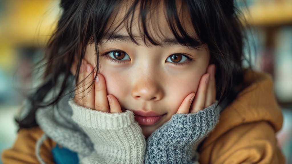 心理的な安心感の中で自分の気持ちを話す子ども