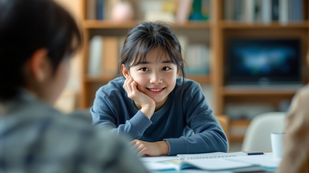 不登校からの学校復帰に向けて学習に取り組む様子