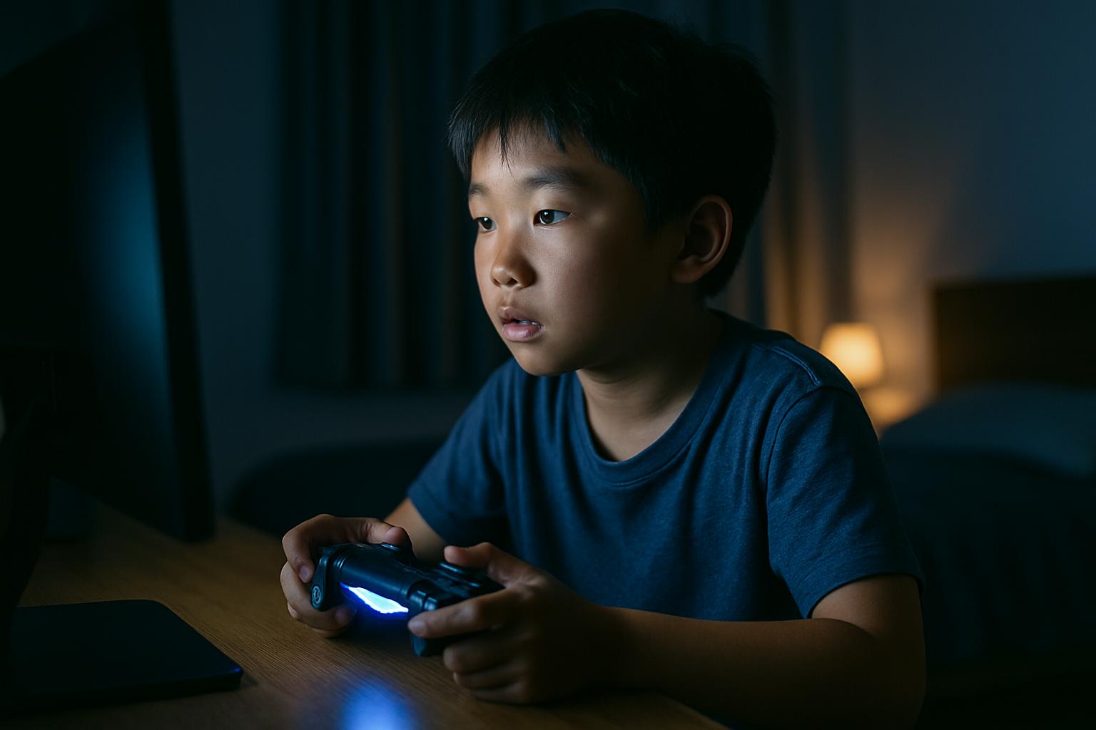 昼夜逆転し、夜間に活動している不登校の子ども