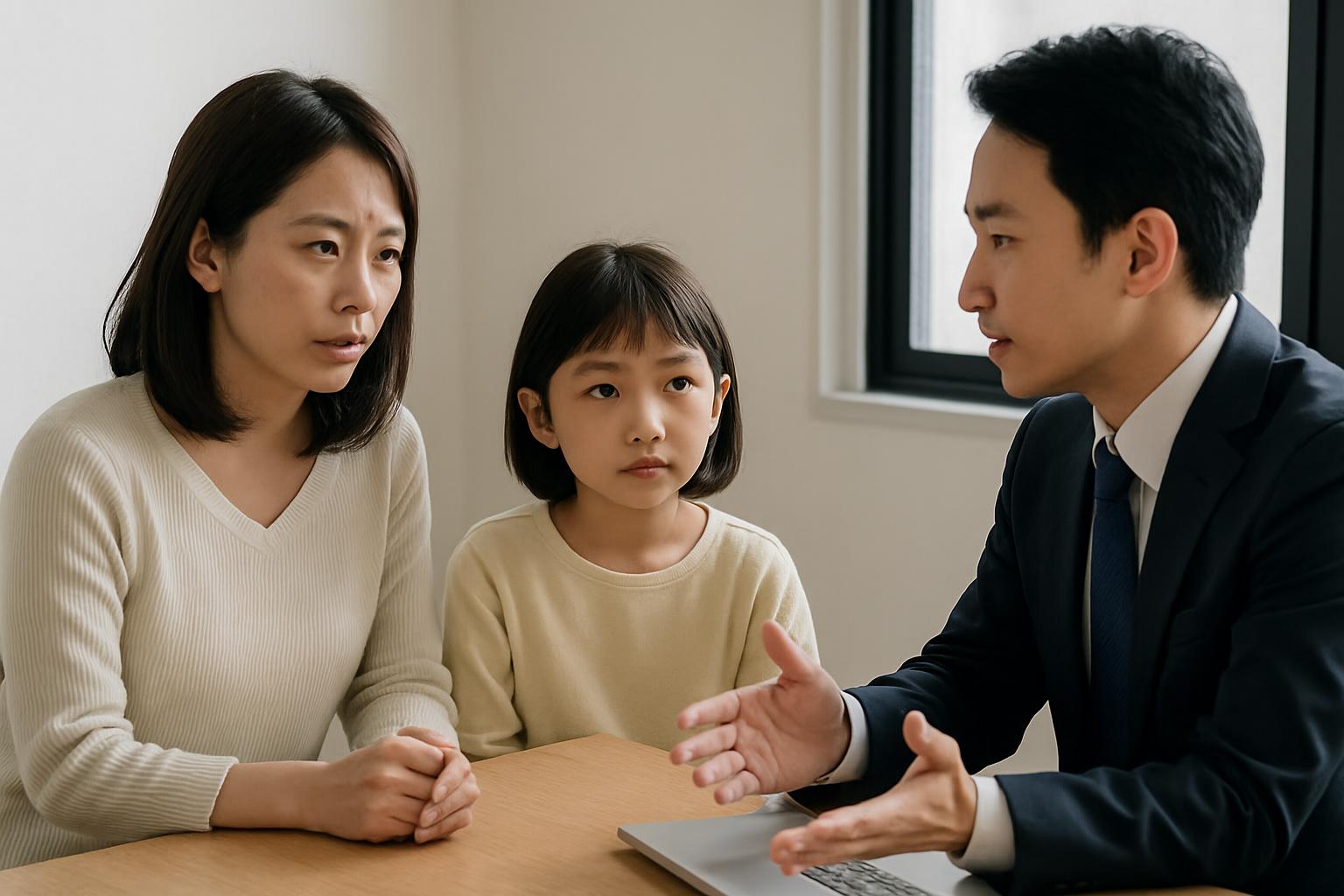 支援機関を活用して子どもの不登校に向き合う様子