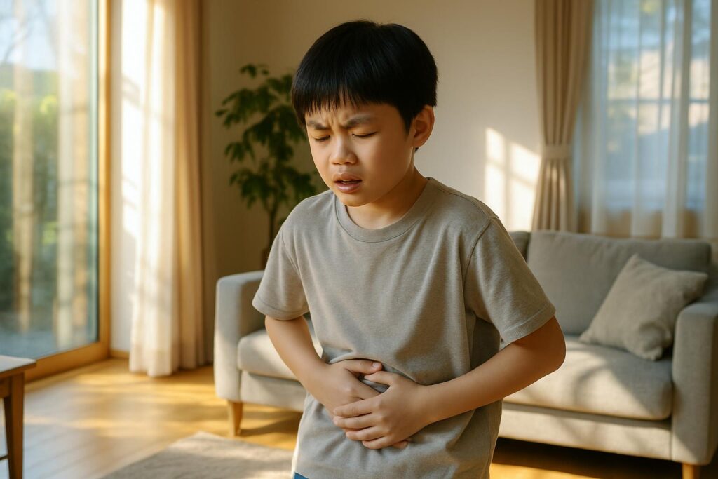 朝になると腹痛を訴える子ども
